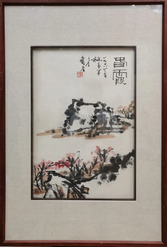 A CHINESE PAPER SCROLL PAINTING, ATTRIBUTE…