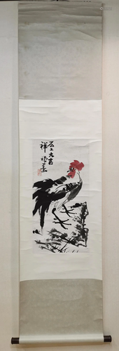 A CHINESE PAPER SCROLL PAINTING, ATTRIBUTE…