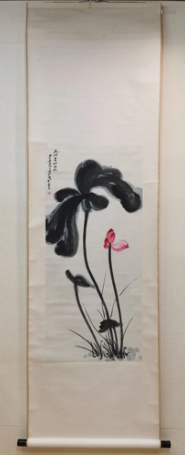 A CHINESE PAPER SCROLL PAINTING, ATTRIBUTE…