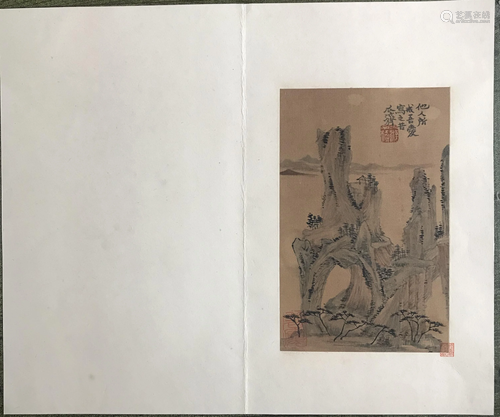 A CHINESE PAPER PAINTING, ATTRIBUTED TO SHI