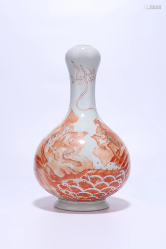 A CHINESE IRON-RED WHITE GROUND PORCELAIN …