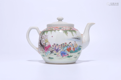 A CHINESE FAMILLE ROSE TEAPOT,QING DYNASTY