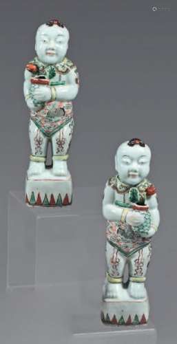 Pair of Chinese porcelain Ho Ho. Kangxi (1662 1722…