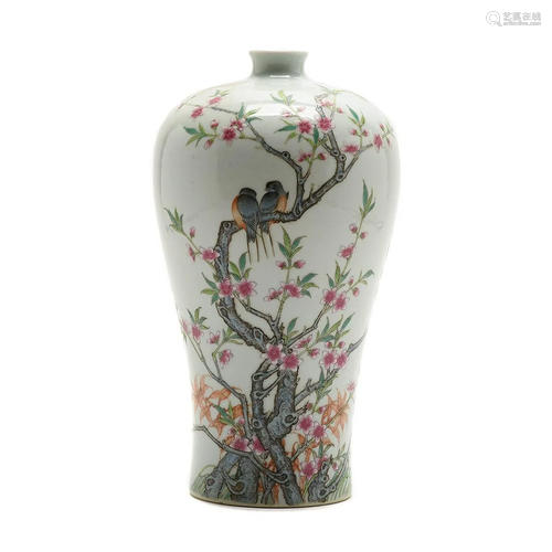 Famille Rose Meiping Vase.