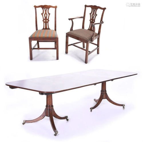 Regency Style Mahogany Dining Set.