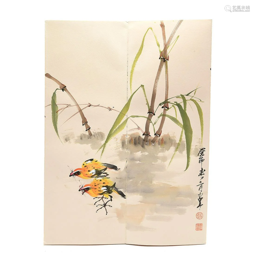 Flower Bird Scroll Album Attributed to Zhao Shao'ang