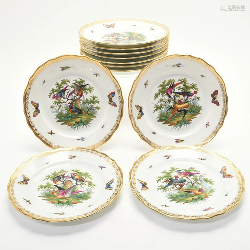 Eleven Richard Kleman Dresden Porcelain Plates Painted