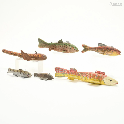 Folk Art Fish and Dragonfly Lures.