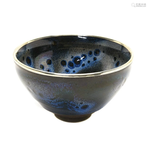 Chinese Jian Bluish Black Tea Bowl.