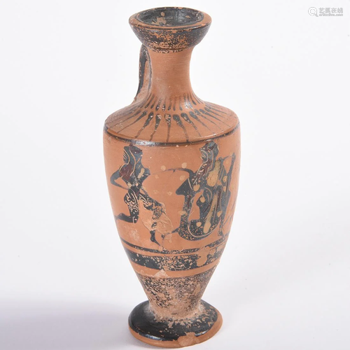 Early Greek Attic Lekythos Oil Bottle.