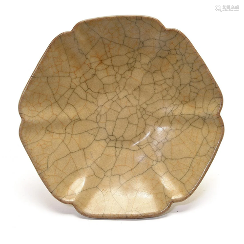 Chinese Ge-Type Petal Dish.