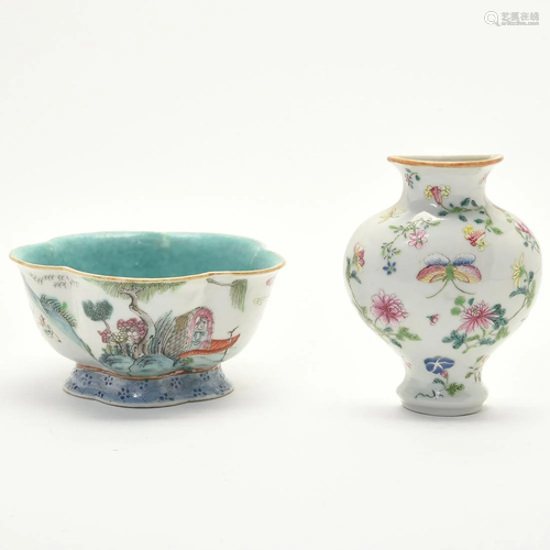 Two Chinese Famille Rose Porcelains.