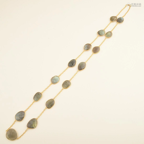 Labradorite, Vermeil Necklace.