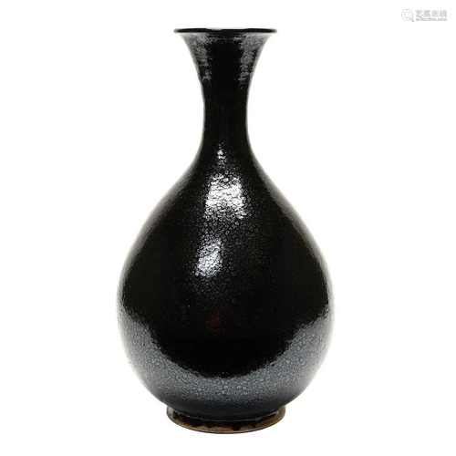 Chinese Black Glazed 'Oil Spot' Vase, Yuhuchunping