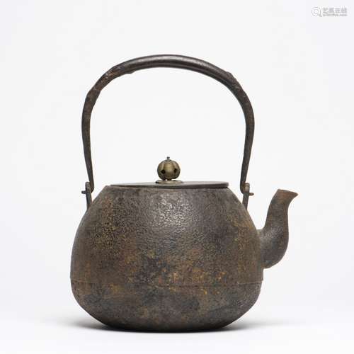 A Japanese Tetsubin Cast Iron Teapot