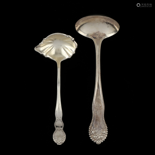 Two Sterling Silver Ladles