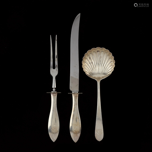 Three Sterling Silver Servers