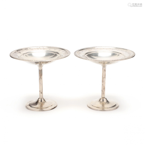 A Pair of Sterling Silver Tazzas