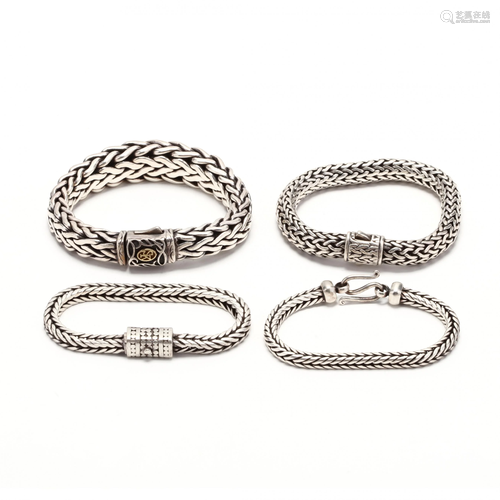 Four Silver Bracelets