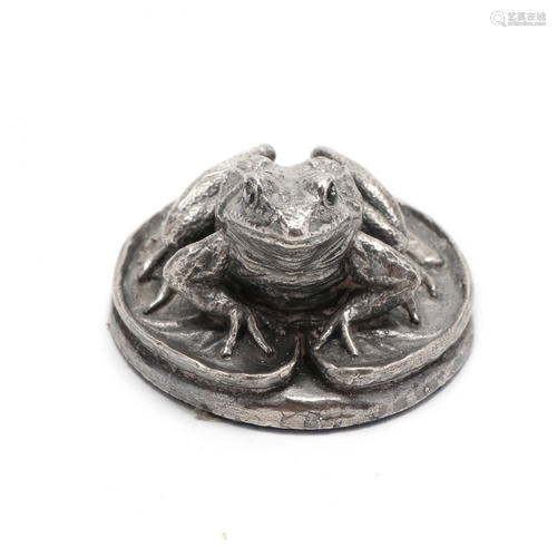 Sterling Silver Figure of a Frog