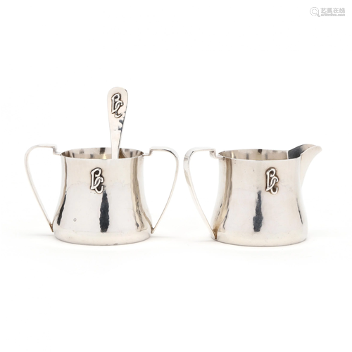 The Kalo Shop Sterling Silver Sugar & Creamer Set with