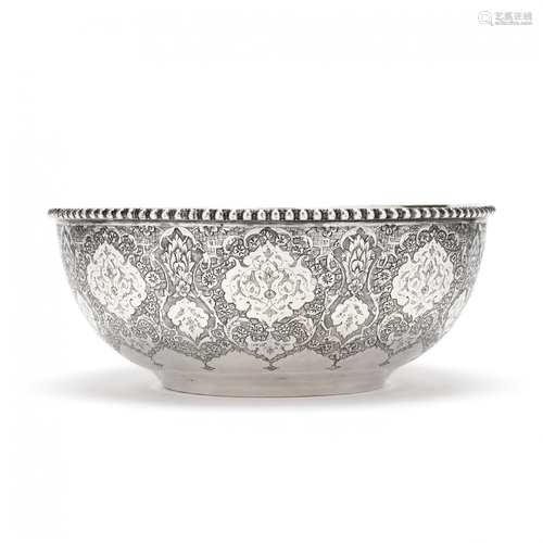 An Antique Persian .840 Silver Bowl