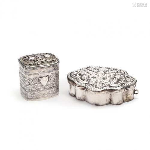 Two Antique Silver Boxes