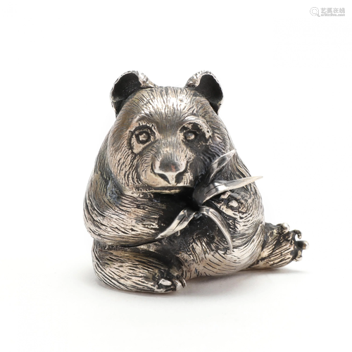 A Buccellati Sterling Silver Panda Bear