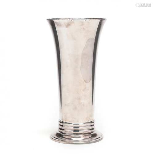 Elizabeth II Britannia Standard Silver Vase, Asprey