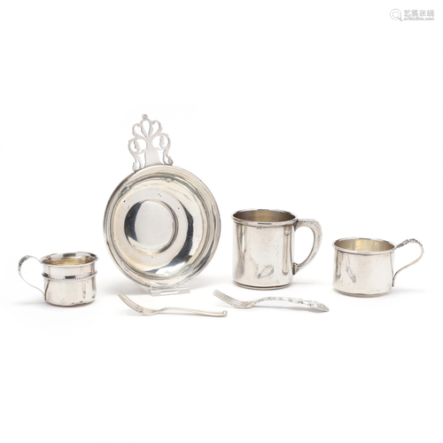 A Grouping of Child's American Sterling Silver