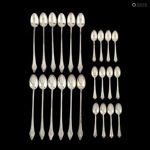 An Assembled Set of Gorham Sterling Silver Iced Tea