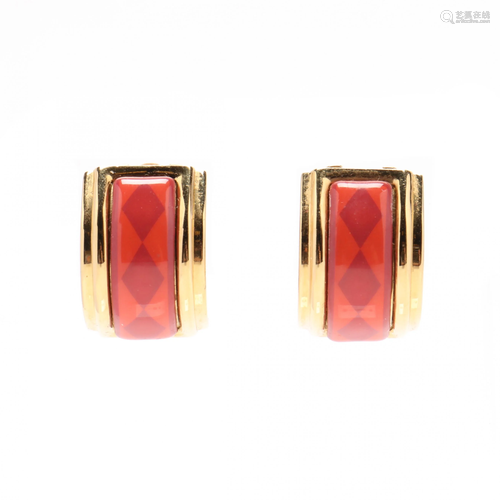 Hermes Enamel Earrings