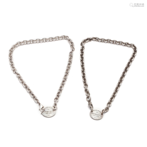 Two Sterling Silver Necklaces, Tiffany & Co.