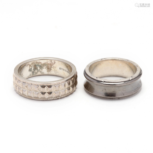 Two Sterling Silver Rings, Tiffany & Co.