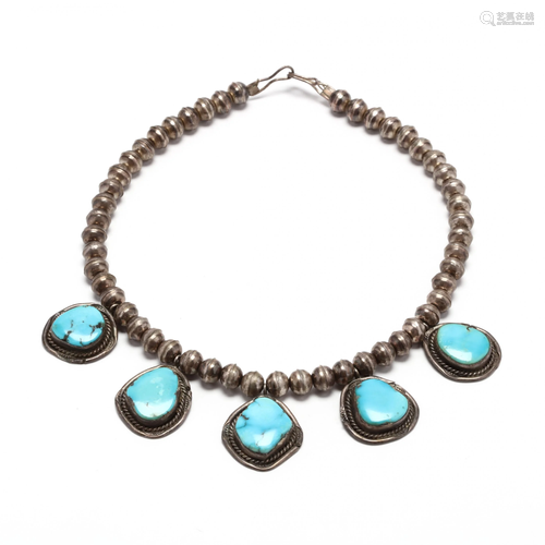 Silver and Turquoise Necklace