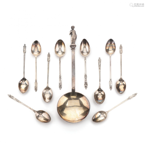 Collection of Victorian Silverplate Apostle Spoons