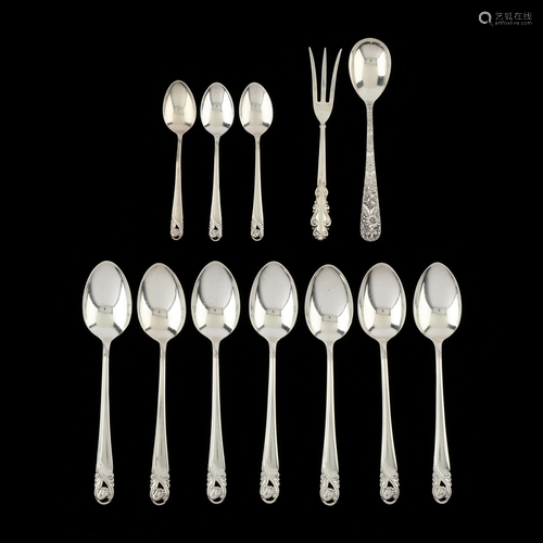 Twelve Pieces of Sterling Silver Flatware