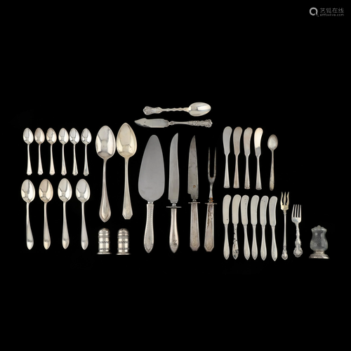 Assorted Sterling Silver Flatware and Shakers