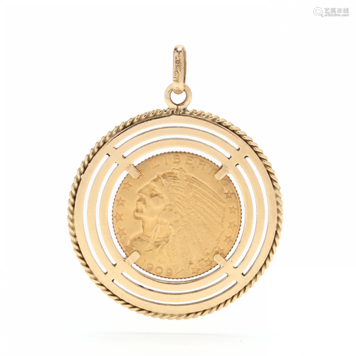 Gold Coin Pendant