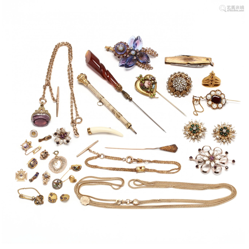 Group of Gold Filled and Costume Jewelry