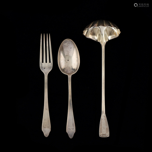 Three Tiffany & Co. Sterling Silver Flatware Pieces