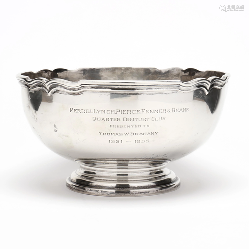 A Reed & Barton Sterling Silver Punch Bowl