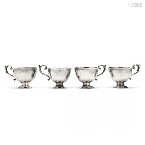 Four Sterling Silver Punch Cups