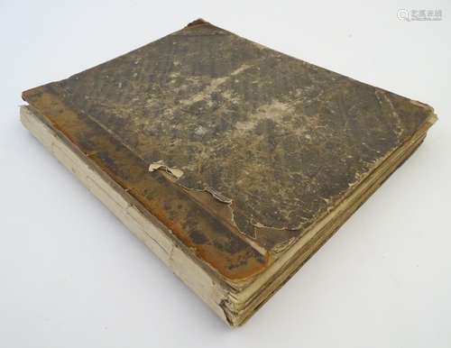 Book: A hand-inscribed collection of musical score/notation, 'William Gay August 24th 1841, this