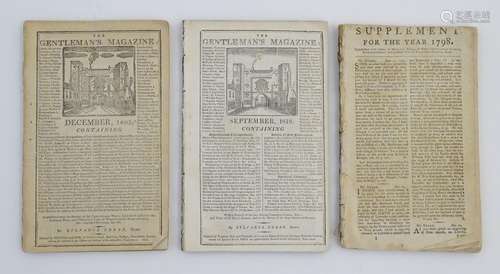 'The Gentleman's Magazine', three issues from 1818 (containing a 'Tactical Review of the Battle of