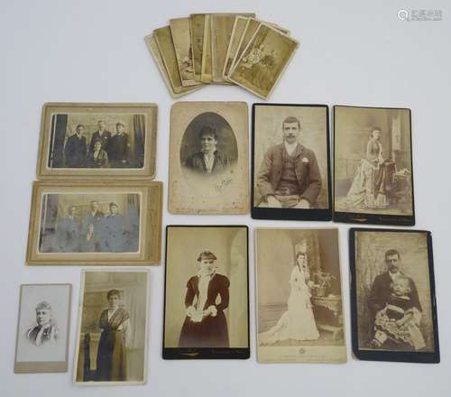 A collection of Victorian photgraphs, comprising portraits from studios of J. Mackintosh (Kelso,