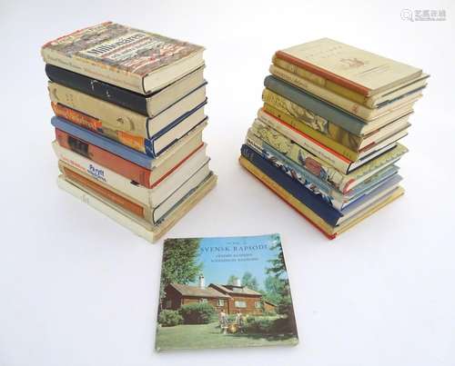 Books: A quantity of assorted Scandinavian books, titles to include, Pa Rytt Mastarns Tid, by Lars