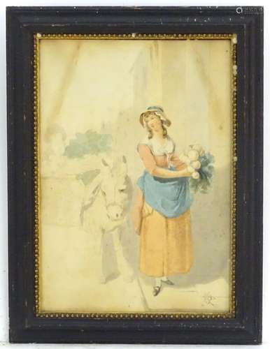 Francis Wheatley (1747-1801), XVIII, Watercolour, A preparatory study for one of the Cries of London