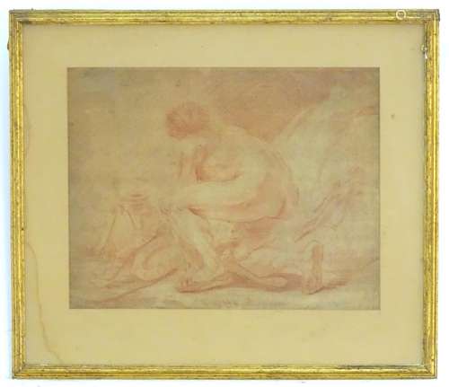 Old Master Drawing, XVIII-XIX, French School, Sanguine red chalk, A still life study of a