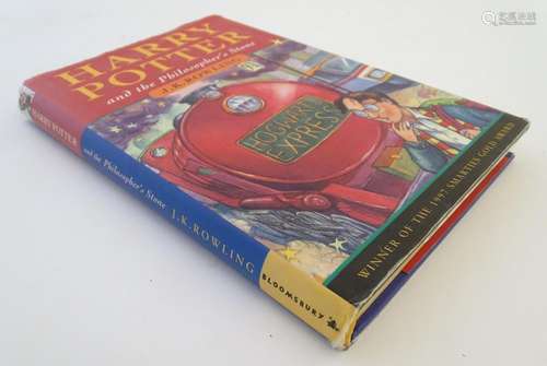 Book: 'Harry Potter and the Philosopher's Stone', J.K. Rowling (pub. Bloomsbury 1997, hardback